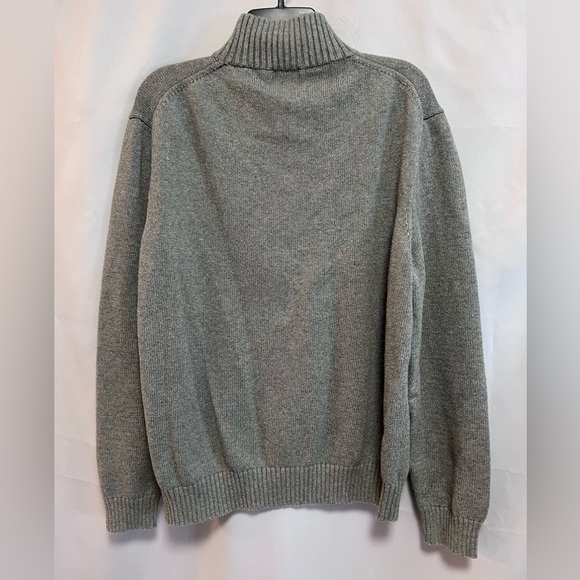 Polo Ralph Lauren Pullover Sweater Mens XXL Dark Gray w/Green Pony 1/4 Zip - Picture 2 of 10